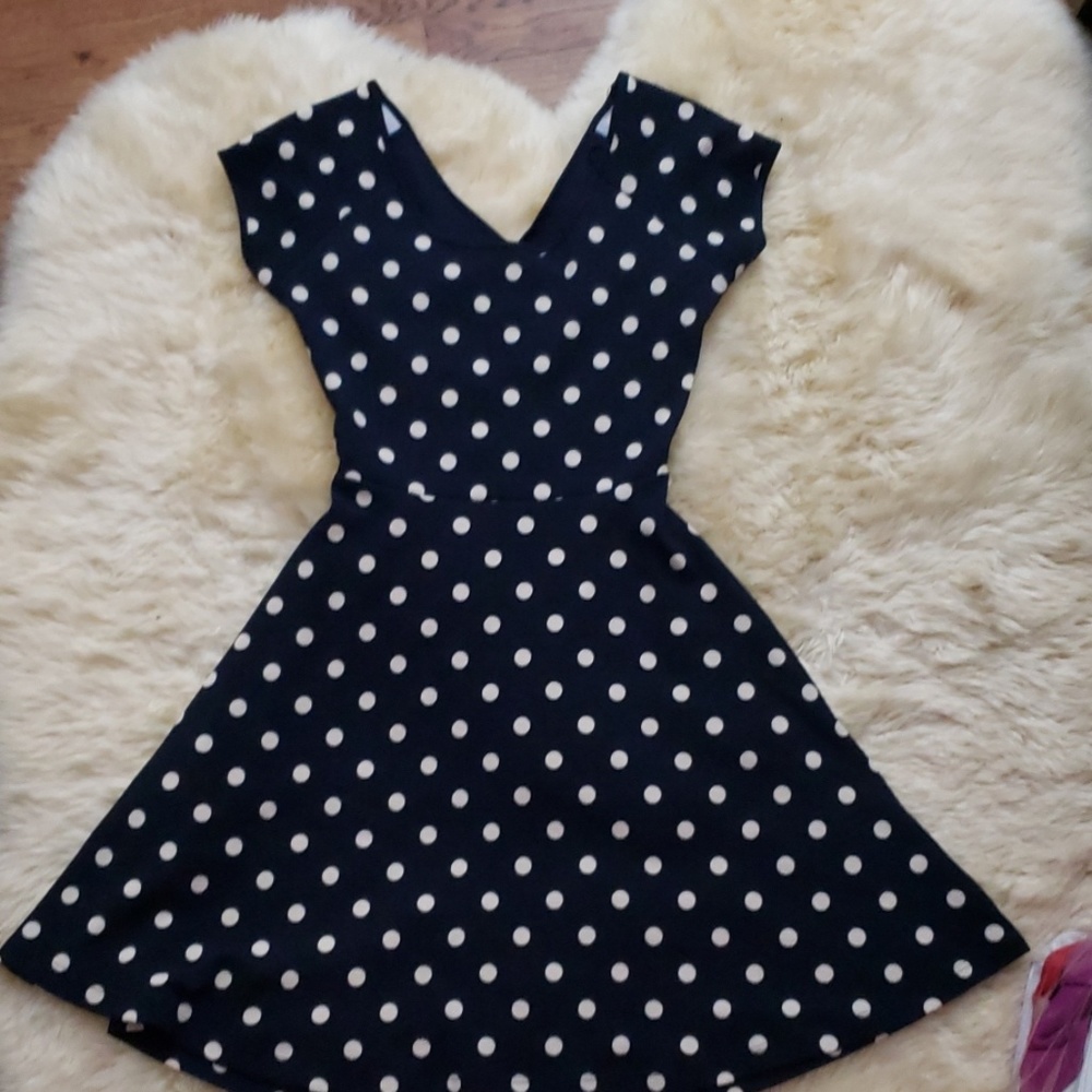 Gilli Rinna Polka Dot A Line Dress